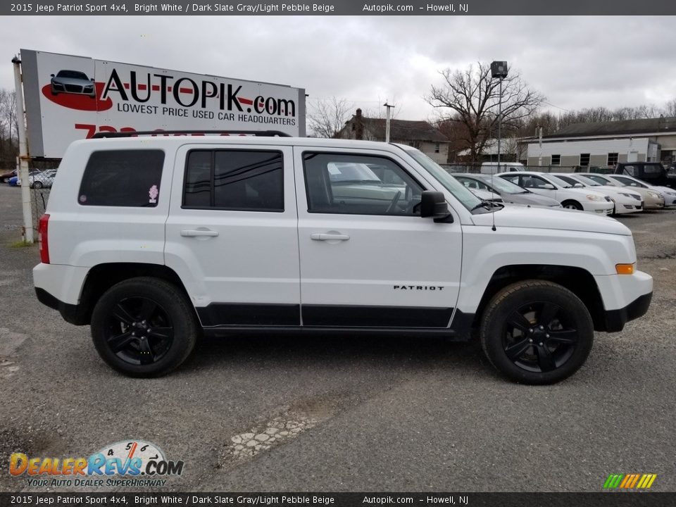 2015 Jeep Patriot Sport 4x4 Bright White / Dark Slate Gray/Light Pebble Beige Photo #3