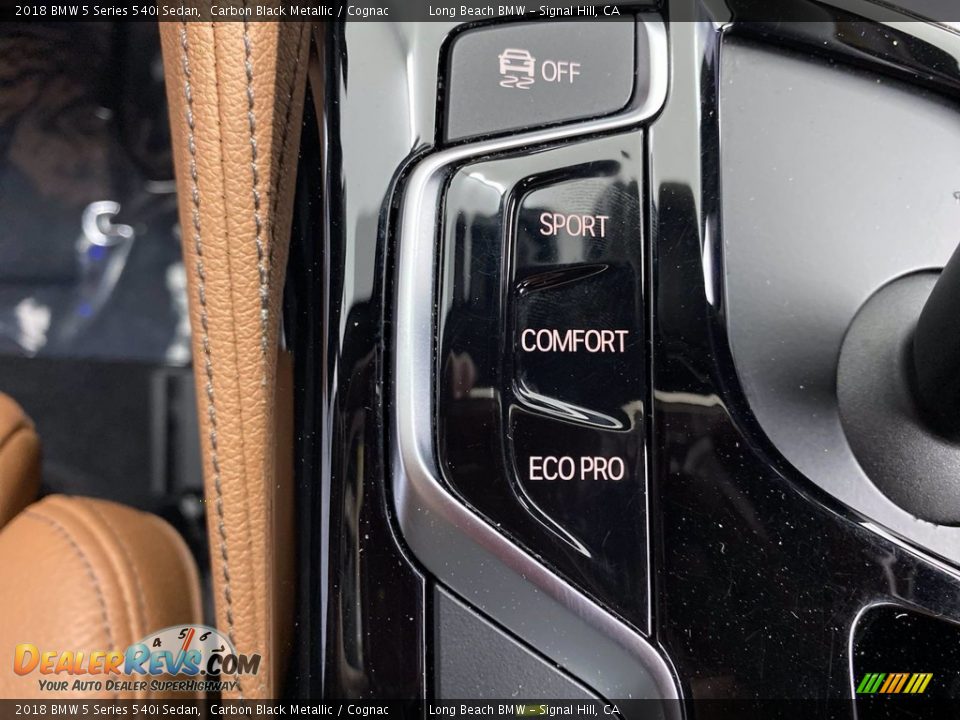 2018 BMW 5 Series 540i Sedan Carbon Black Metallic / Cognac Photo #28