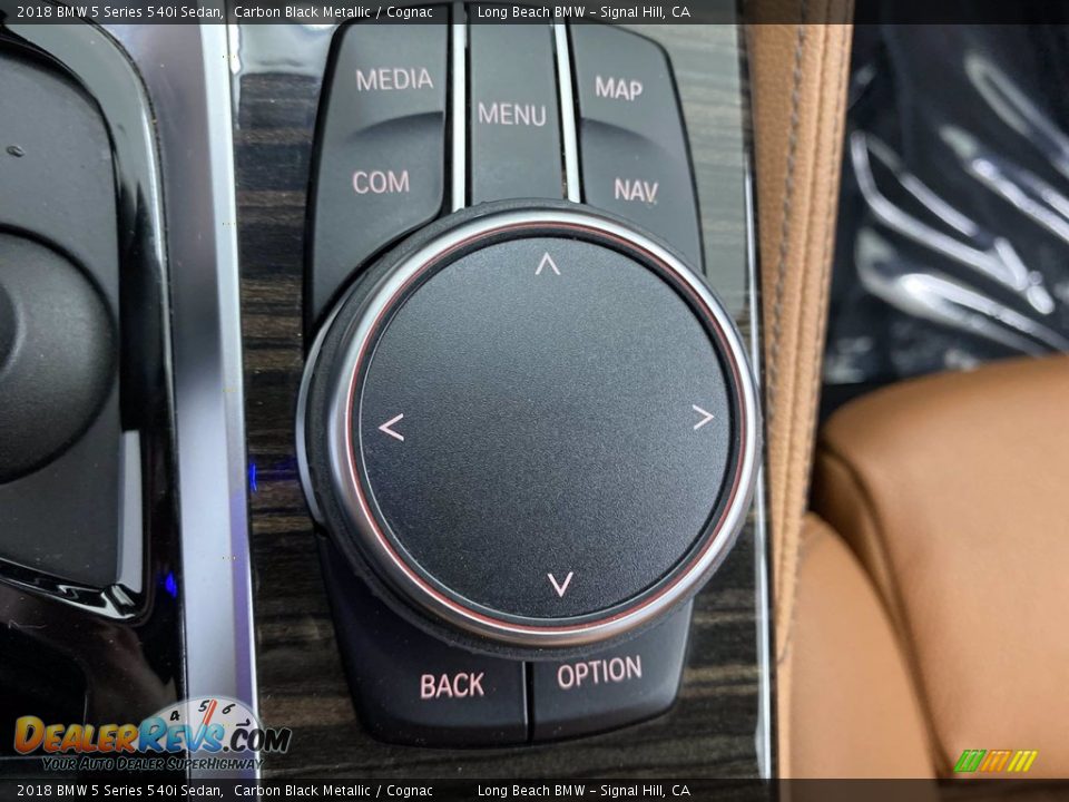 2018 BMW 5 Series 540i Sedan Carbon Black Metallic / Cognac Photo #29