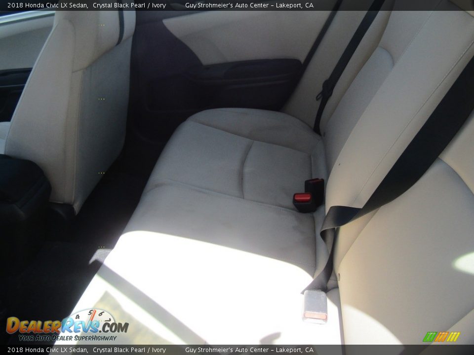 2018 Honda Civic LX Sedan Crystal Black Pearl / Ivory Photo #14