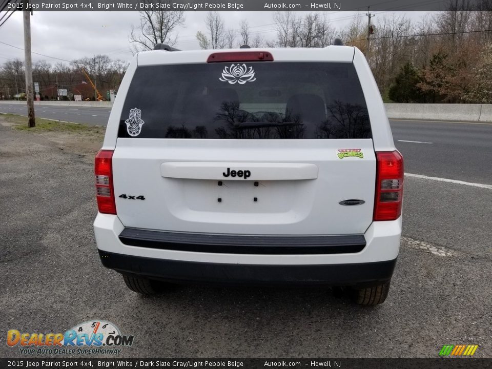 2015 Jeep Patriot Sport 4x4 Bright White / Dark Slate Gray/Light Pebble Beige Photo #5