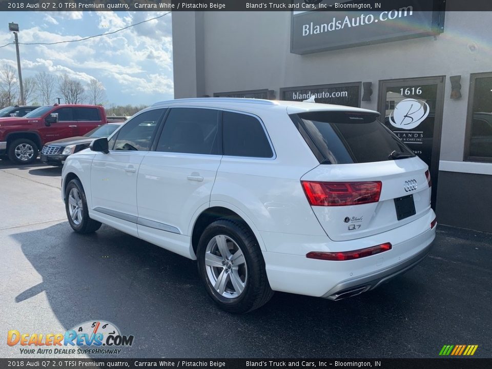 2018 Audi Q7 2.0 TFSI Premium quattro Carrara White / Pistachio Beige Photo #3