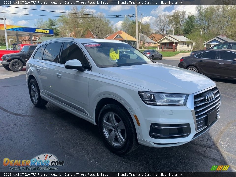 2018 Audi Q7 2.0 TFSI Premium quattro Carrara White / Pistachio Beige Photo #5