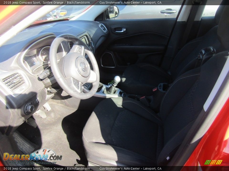 2018 Jeep Compass Sport Spitfire Orange / Black/Sandstorm Photo #9