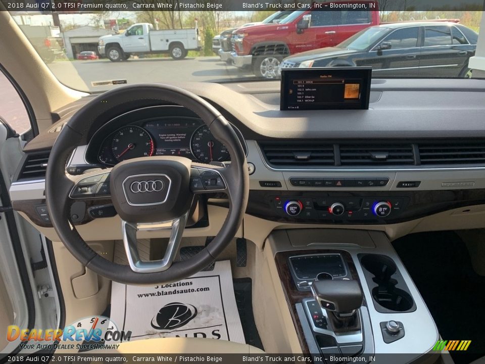 2018 Audi Q7 2.0 TFSI Premium quattro Carrara White / Pistachio Beige Photo #10