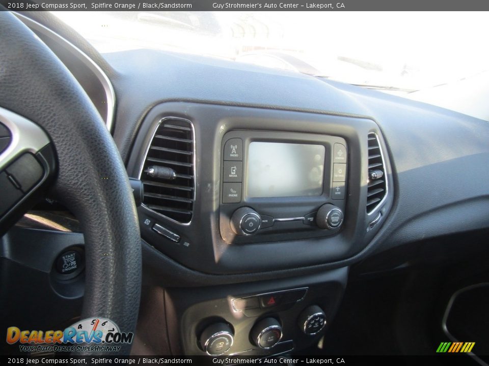 2018 Jeep Compass Sport Spitfire Orange / Black/Sandstorm Photo #11