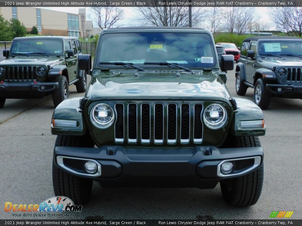 2021 Jeep Wrangler Unlimited High Altitude 4xe Hybrid Sarge Green / Black Photo #2