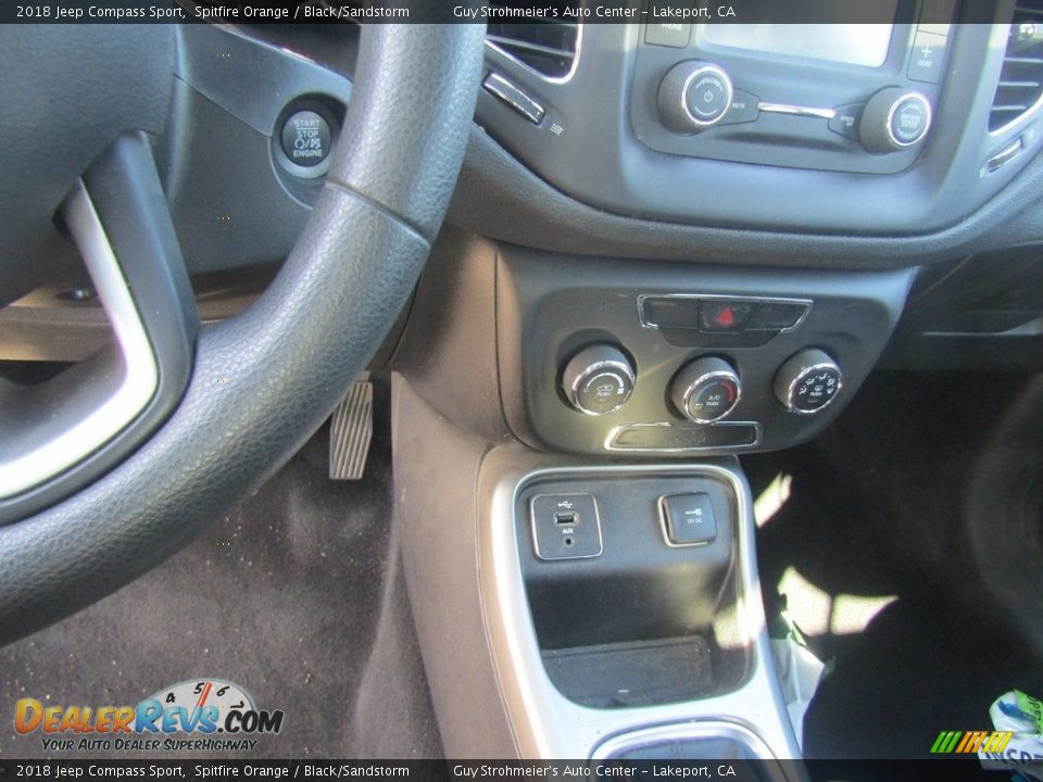 2018 Jeep Compass Sport Spitfire Orange / Black/Sandstorm Photo #12