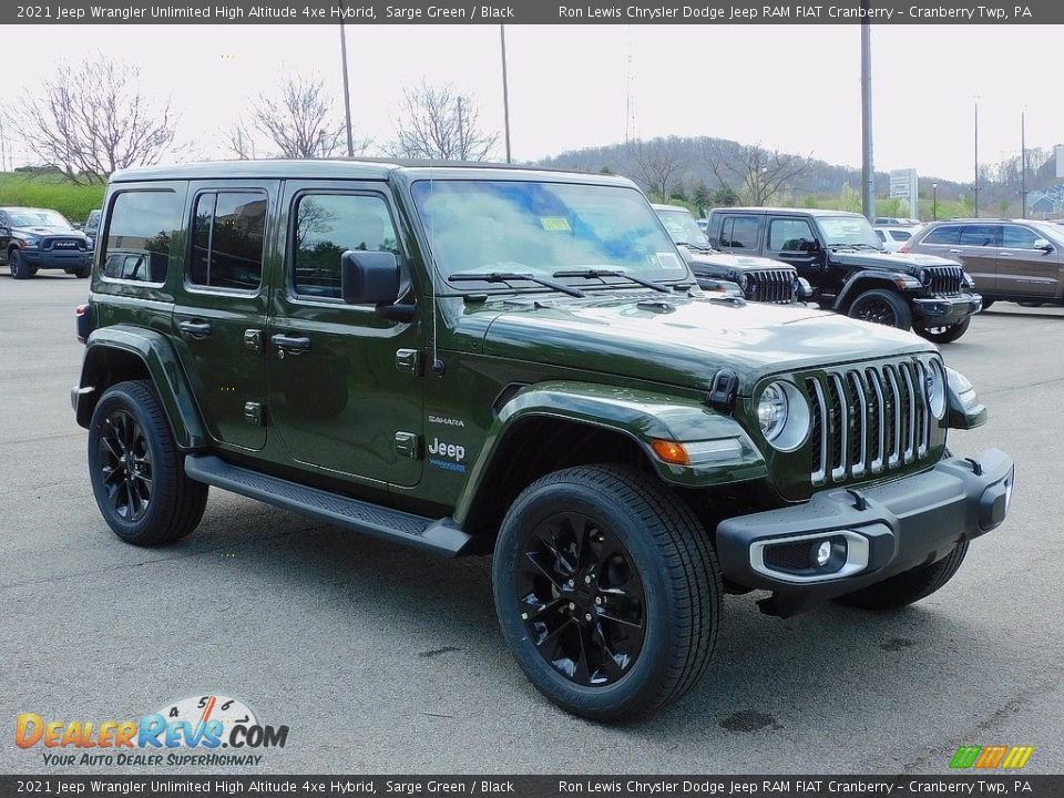 2021 Jeep Wrangler Unlimited High Altitude 4xe Hybrid Sarge Green / Black Photo #3