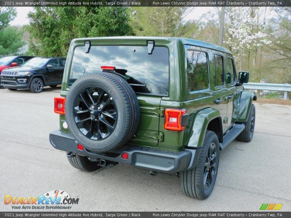 2021 Jeep Wrangler Unlimited High Altitude 4xe Hybrid Sarge Green / Black Photo #5