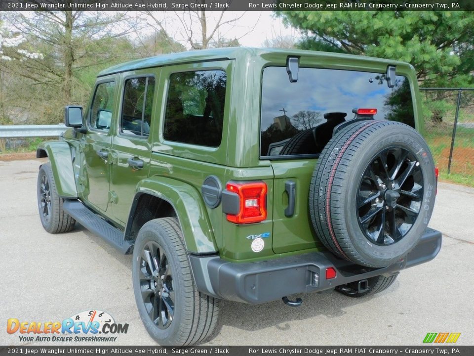 2021 Jeep Wrangler Unlimited High Altitude 4xe Hybrid Sarge Green / Black Photo #8