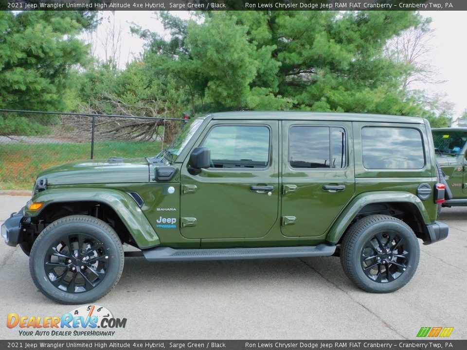 2021 Jeep Wrangler Unlimited High Altitude 4xe Hybrid Sarge Green / Black Photo #9
