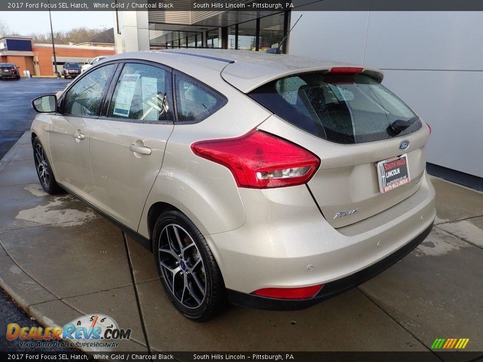 2017 Ford Focus SEL Hatch White Gold / Charcoal Black Photo #3