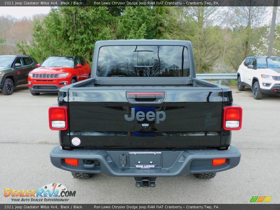 2021 Jeep Gladiator Willys 4x4 Black / Black Photo #6