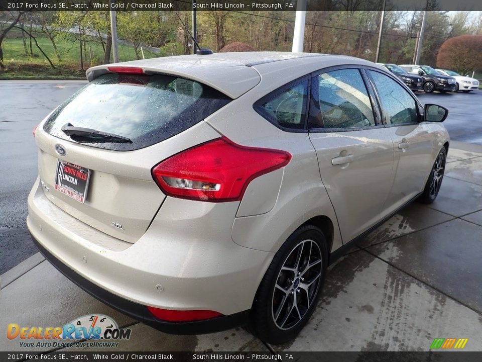 2017 Ford Focus SEL Hatch White Gold / Charcoal Black Photo #7