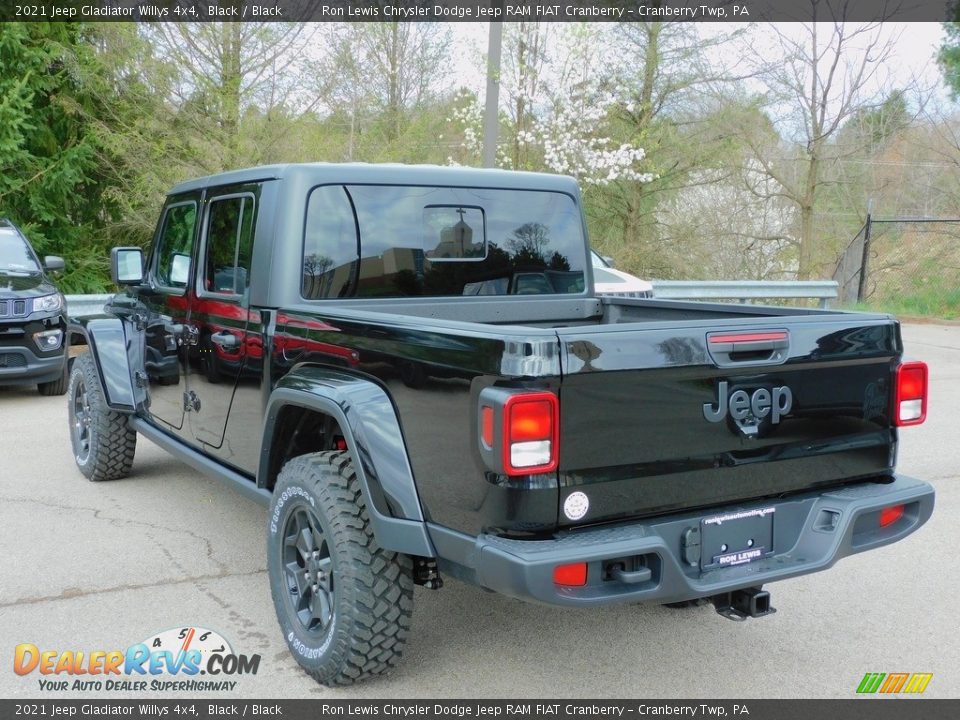 2021 Jeep Gladiator Willys 4x4 Black / Black Photo #8