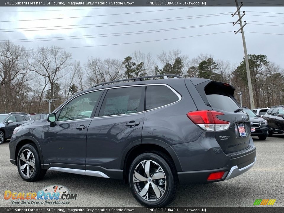 2021 Subaru Forester 2.5i Touring Magnetite Gray Metallic / Saddle Brown Photo #6