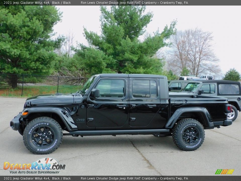 2021 Jeep Gladiator Willys 4x4 Black / Black Photo #9