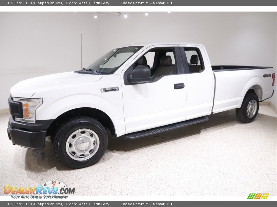 2019 Ford F150 XL SuperCab 4x4 Oxford White / Earth Gray Photo #3