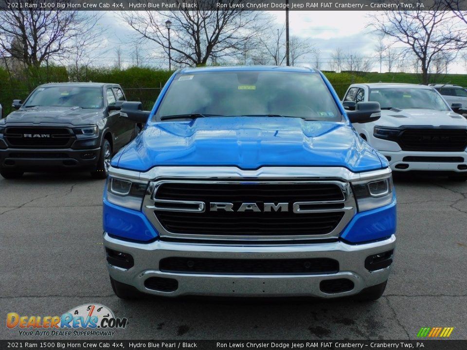 2021 Ram 1500 Big Horn Crew Cab 4x4 Hydro Blue Pearl / Black Photo #2