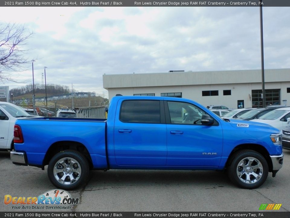 2021 Ram 1500 Big Horn Crew Cab 4x4 Hydro Blue Pearl / Black Photo #4