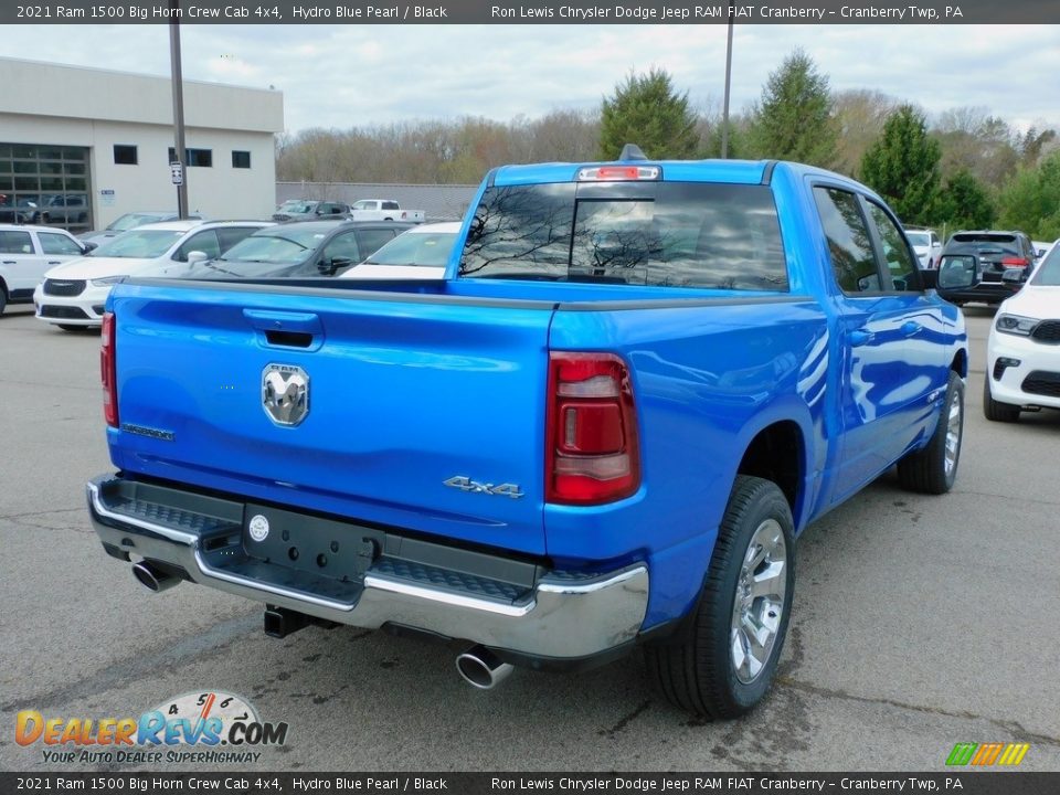 2021 Ram 1500 Big Horn Crew Cab 4x4 Hydro Blue Pearl / Black Photo #5