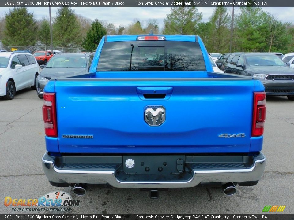 2021 Ram 1500 Big Horn Crew Cab 4x4 Hydro Blue Pearl / Black Photo #6