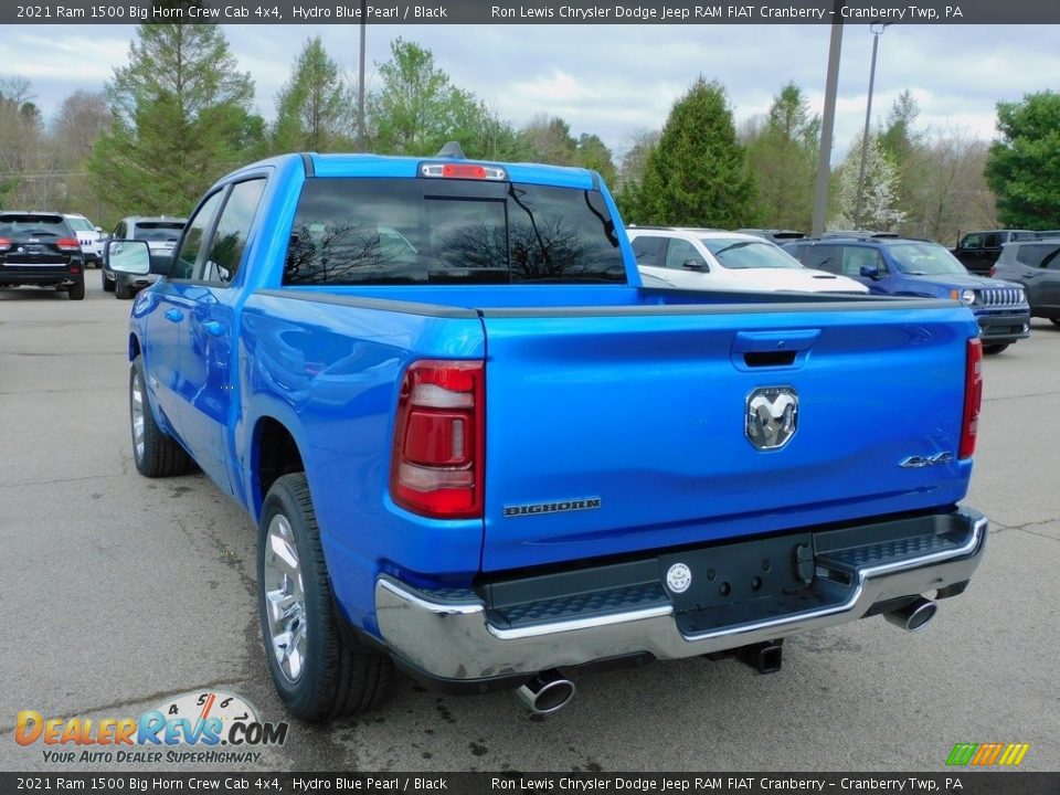 2021 Ram 1500 Big Horn Crew Cab 4x4 Hydro Blue Pearl / Black Photo #8