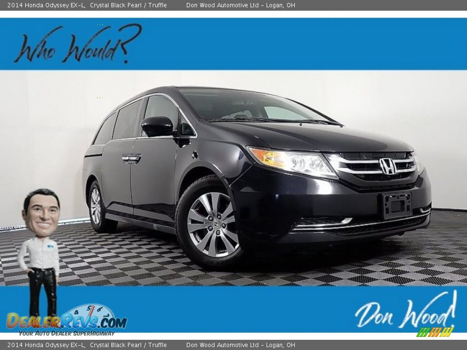2014 Honda Odyssey EX-L Crystal Black Pearl / Truffle Photo #1