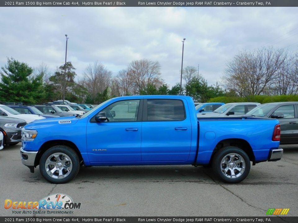 2021 Ram 1500 Big Horn Crew Cab 4x4 Hydro Blue Pearl / Black Photo #9