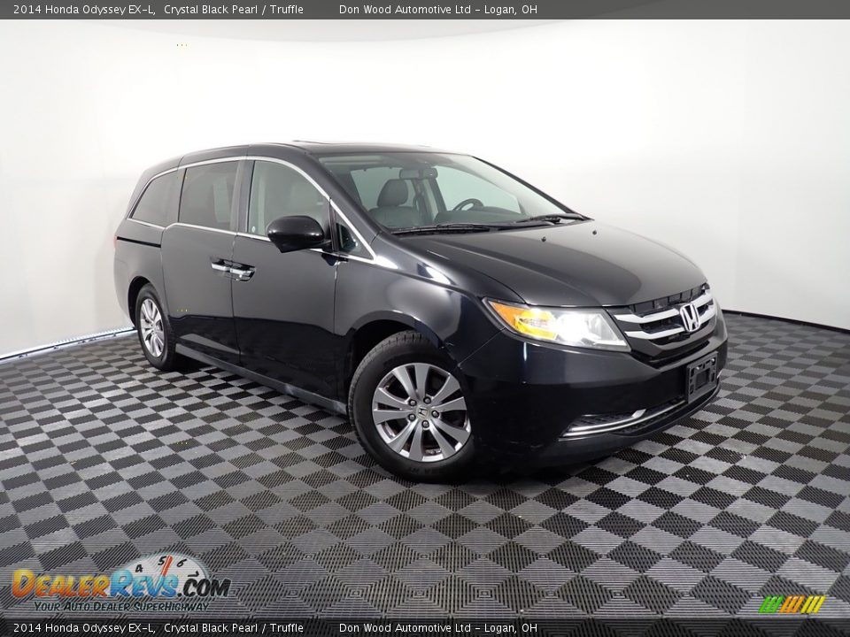 2014 Honda Odyssey EX-L Crystal Black Pearl / Truffle Photo #5