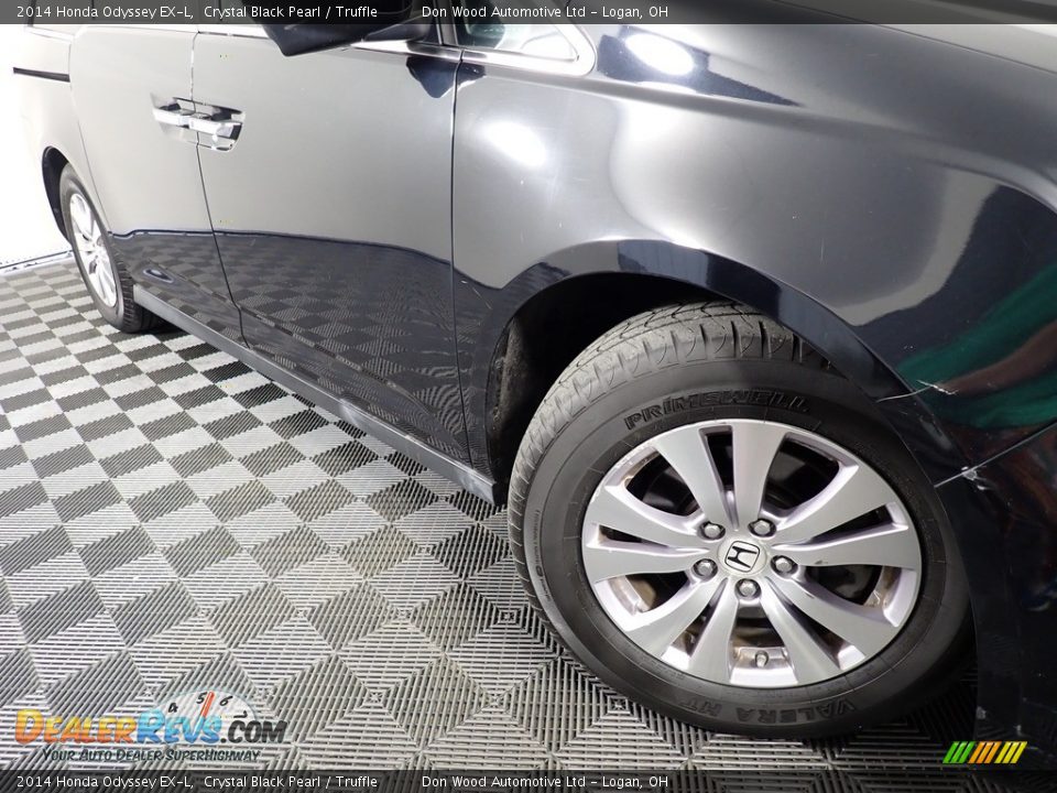 2014 Honda Odyssey EX-L Crystal Black Pearl / Truffle Photo #6