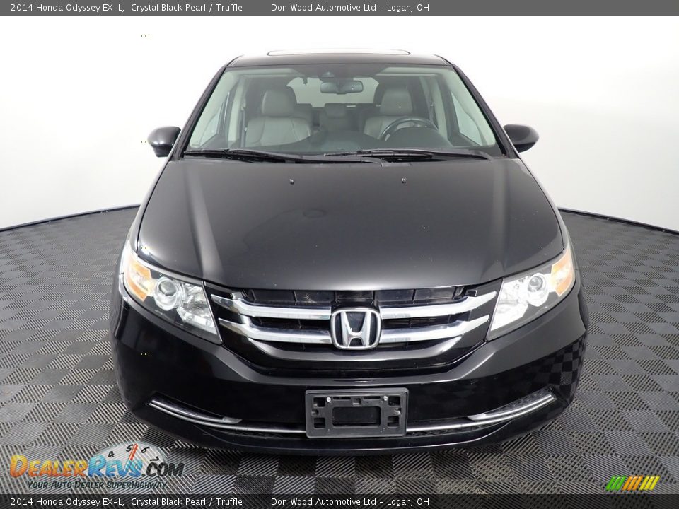 2014 Honda Odyssey EX-L Crystal Black Pearl / Truffle Photo #7