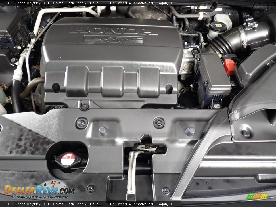 2014 Honda Odyssey EX-L Crystal Black Pearl / Truffle Photo #9