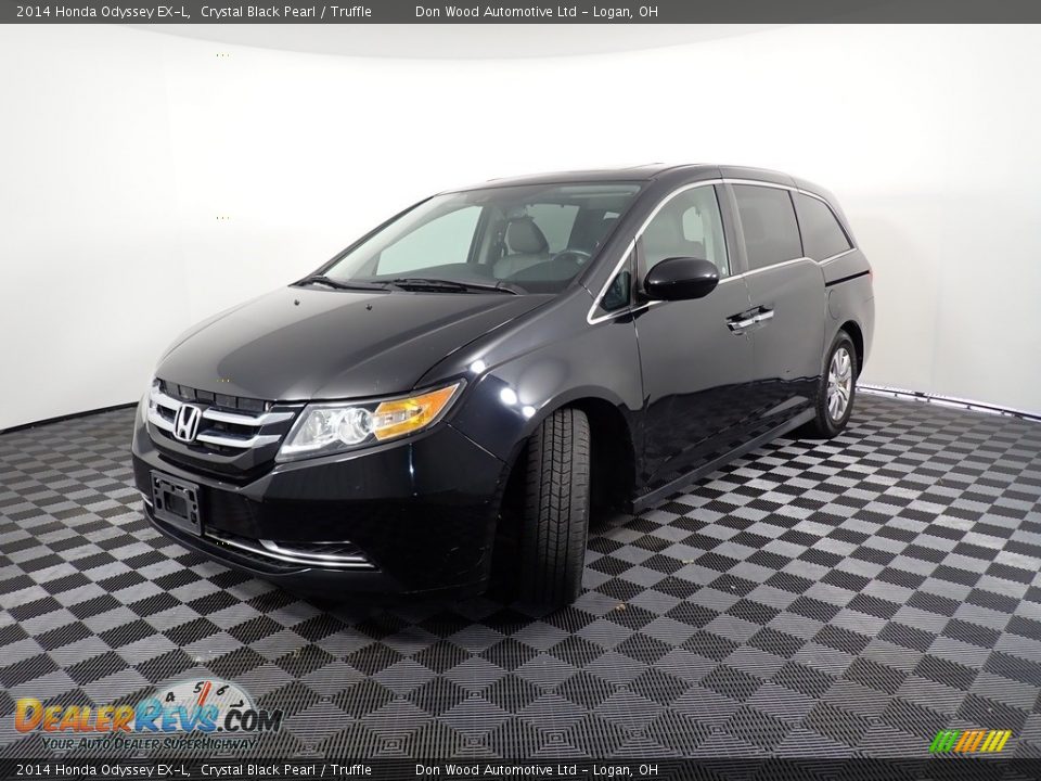 2014 Honda Odyssey EX-L Crystal Black Pearl / Truffle Photo #10