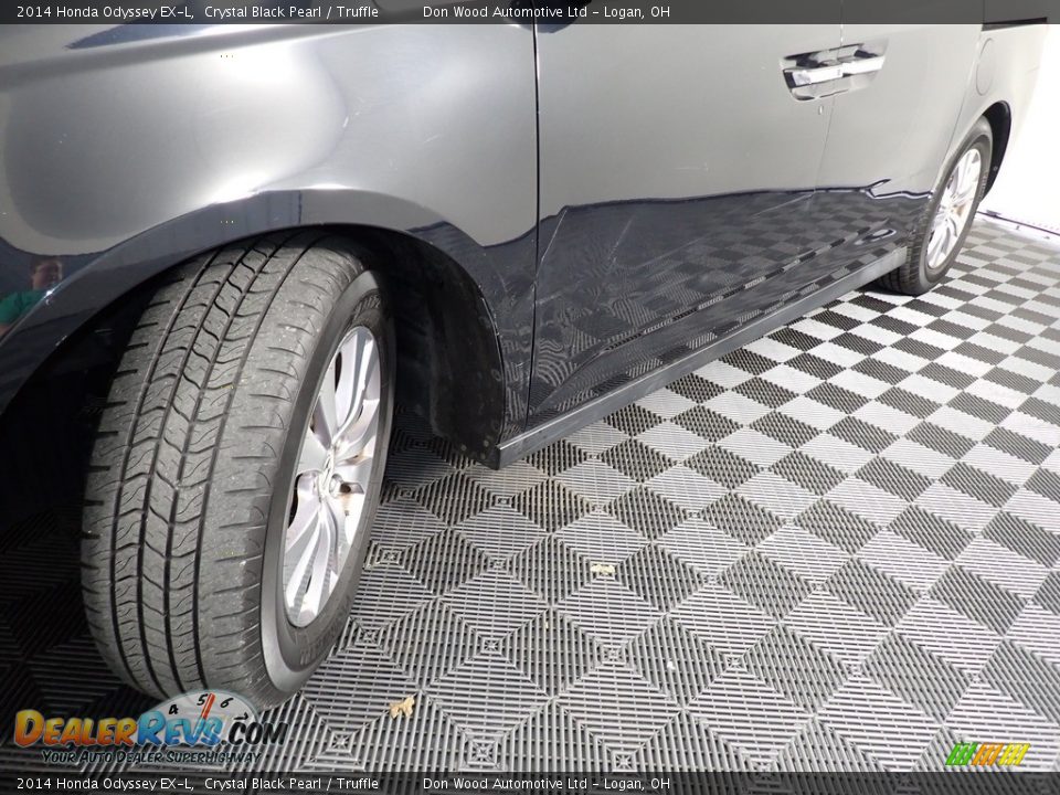 2014 Honda Odyssey EX-L Crystal Black Pearl / Truffle Photo #11