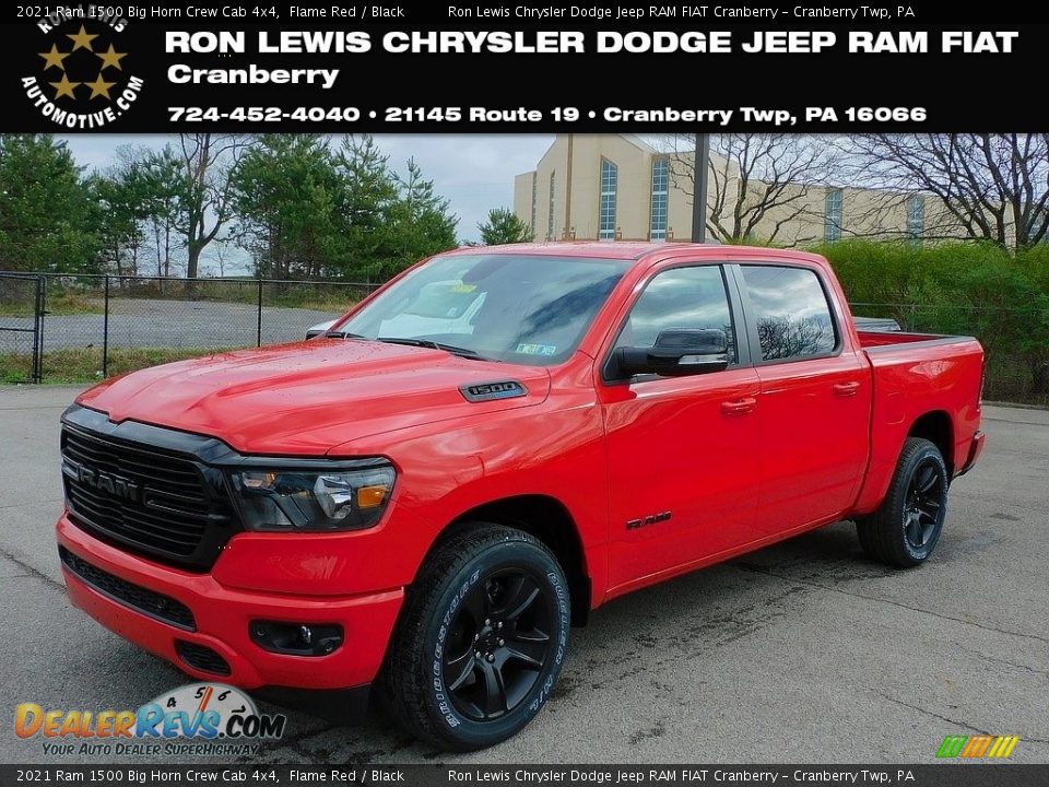 2021 Ram 1500 Big Horn Crew Cab 4x4 Flame Red / Black Photo #1