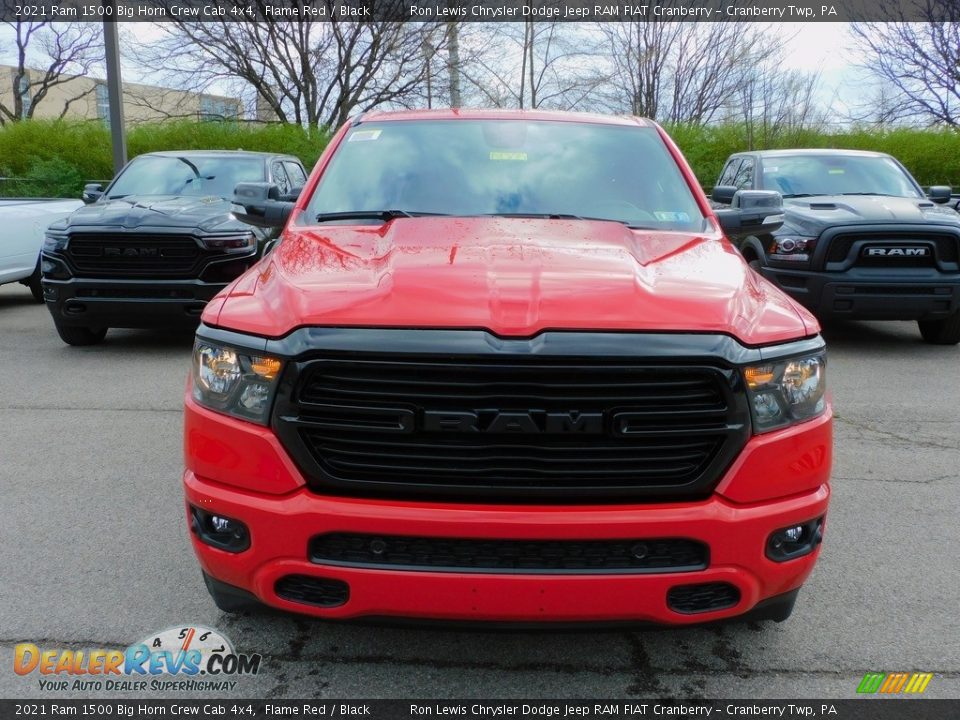 2021 Ram 1500 Big Horn Crew Cab 4x4 Flame Red / Black Photo #2