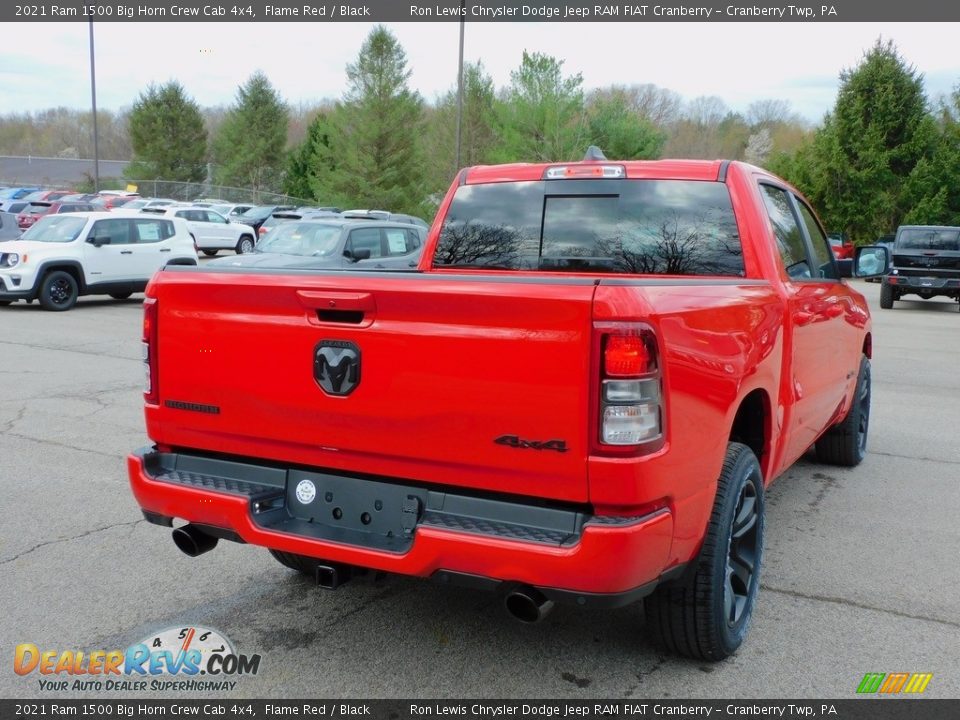 2021 Ram 1500 Big Horn Crew Cab 4x4 Flame Red / Black Photo #5