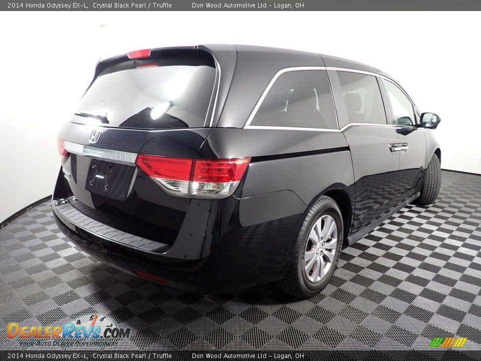 2014 Honda Odyssey EX-L Crystal Black Pearl / Truffle Photo #19