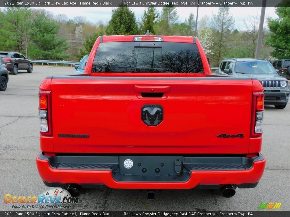 2021 Ram 1500 Big Horn Crew Cab 4x4 Flame Red / Black Photo #6