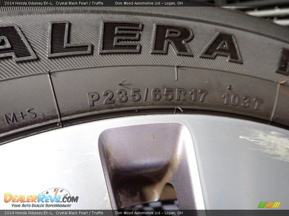 2014 Honda Odyssey EX-L Crystal Black Pearl / Truffle Photo #21