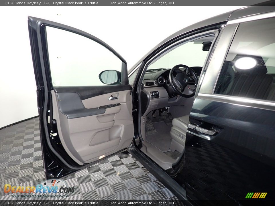 2014 Honda Odyssey EX-L Crystal Black Pearl / Truffle Photo #22
