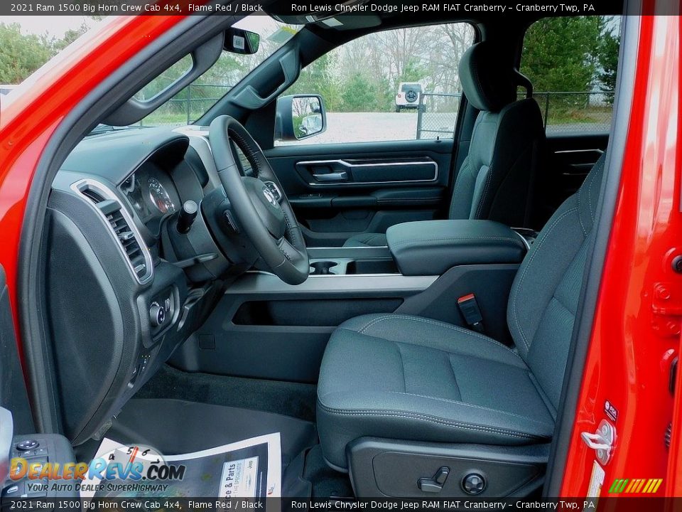 Black Interior - 2021 Ram 1500 Big Horn Crew Cab 4x4 Photo #11