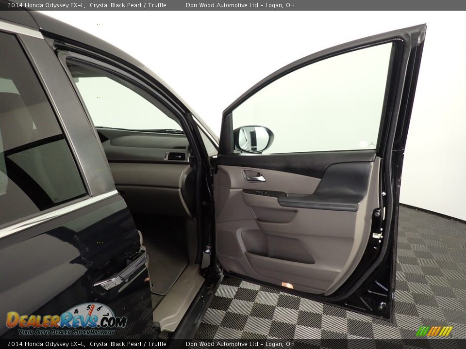 2014 Honda Odyssey EX-L Crystal Black Pearl / Truffle Photo #32