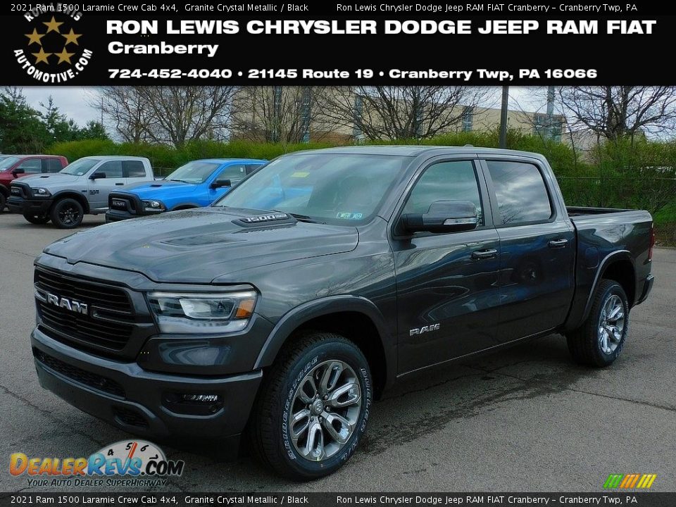 2021 Ram 1500 Laramie Crew Cab 4x4 Granite Crystal Metallic / Black Photo #1