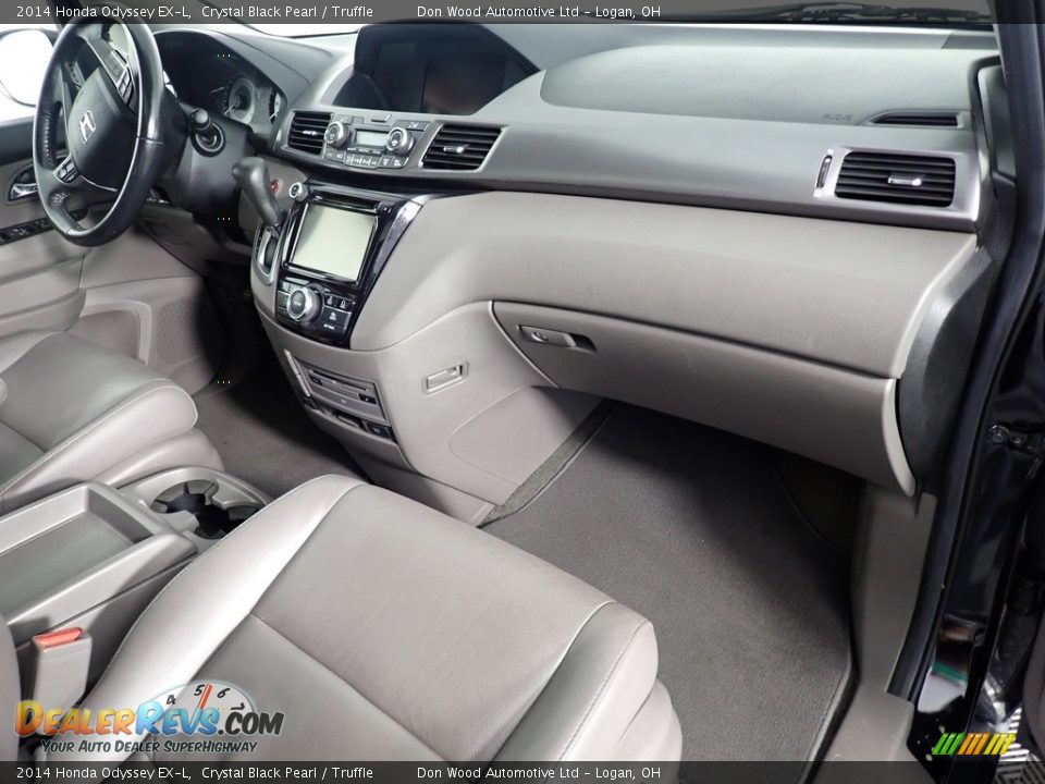 2014 Honda Odyssey EX-L Crystal Black Pearl / Truffle Photo #34