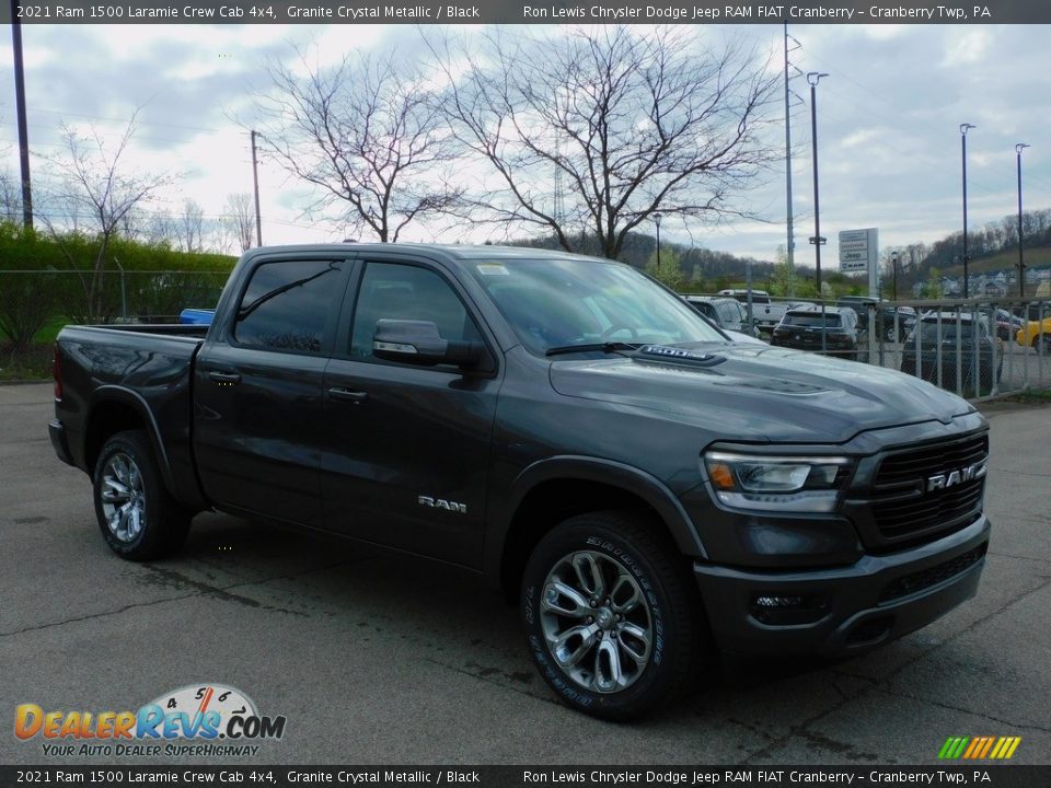 2021 Ram 1500 Laramie Crew Cab 4x4 Granite Crystal Metallic / Black Photo #3