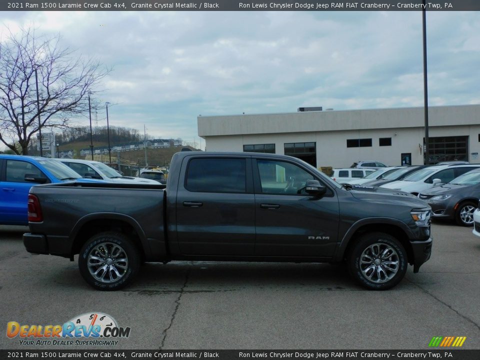 2021 Ram 1500 Laramie Crew Cab 4x4 Granite Crystal Metallic / Black Photo #4