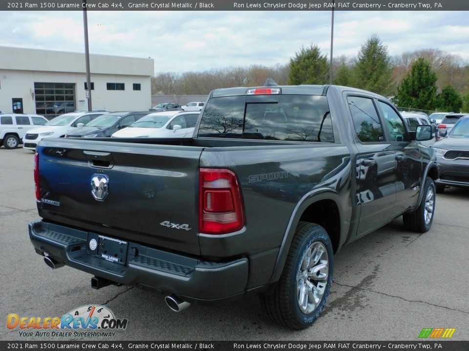 2021 Ram 1500 Laramie Crew Cab 4x4 Granite Crystal Metallic / Black Photo #5